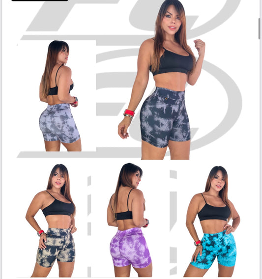 Push Up Shorts - Tie Dye