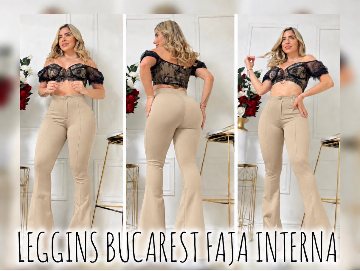 Leggings Bucarest - Faja Colombiana Levanta Cola Efecto Reloj de Arena