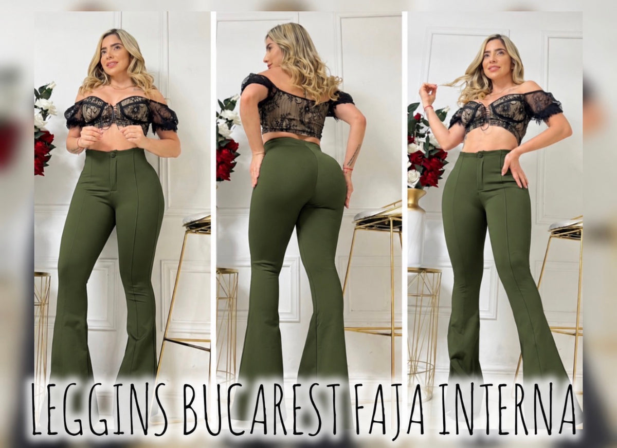 Leggings Bucarest - Faja Colombiana Levanta Cola Efecto Reloj de Arena